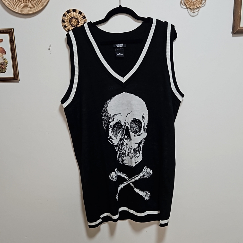 Sweater Vest skull dress